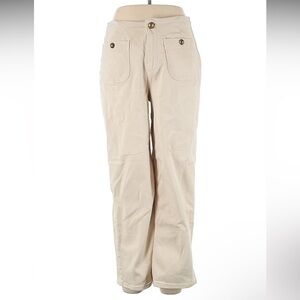 🆕 OPHELIA ROE Khaki Jeans with bonze button detail Brand New with Tags